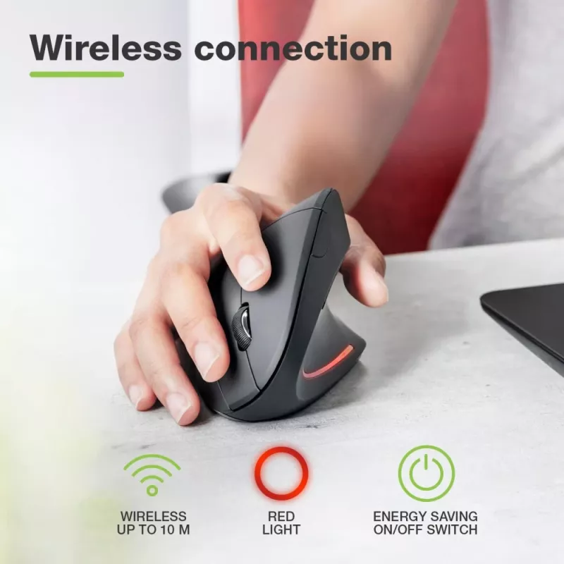 Techly IM 1200-VM-B Maus Medizinisch Rechtshänder RF Wireless Optisch 1600 DPI