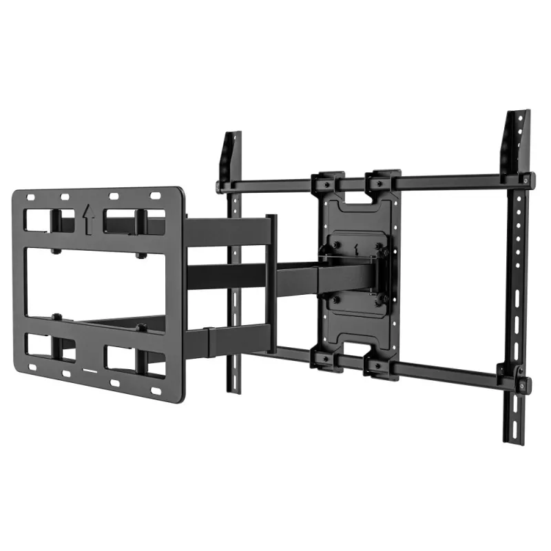 Techly Wandhalterung für 55-100 Zoll Full-Motion LED-LCD-TV, 300 x 300 mm, 900 x 600 mm, 0 - 7°, 120°, Stahl, Schwarz