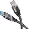 Techly ICOC U3A-RJ45-020 Netzwerkkabel Silber, Schwarz 2 m Cat6 F/UTP (FTP)