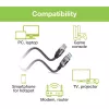 Techly ICOC U3A-RJ45-020 Netzwerkkabel Silber, Schwarz 2 m Cat6 F/UTP (FTP)