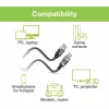 Techly ICOC U3A-RJ45-030 Netzwerkkabel Silber, Schwarz 3 m Cat6 F/UTP (FTP)
