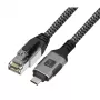 Techly ICOC U3C-RJ45-050 Netzwerkkabel Silber, Schwarz 5 m Cat6 F/UTP (FTP)