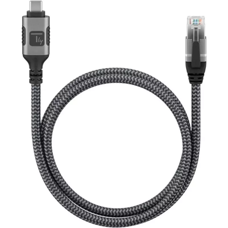 Techly ICOC U3C-RJ45-050 Netzwerkkabel Silber, Schwarz 5 m Cat6 F/UTP (FTP)