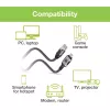 Techly ICOC U3C-RJ45-075 Netzwerkkabel Silber, Schwarz 7,5 m Cat6 F/UTP (FTP)