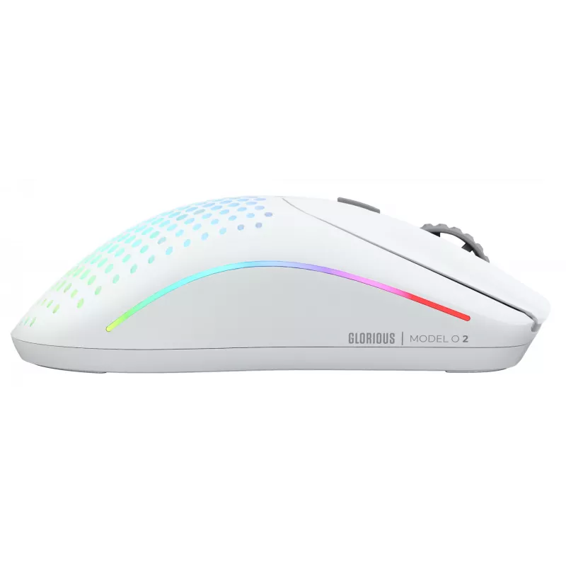 Glorious Gaming Glorious Model O Wireless 2 – Mattweiß, Rechtshänder, Laser, RF Wireless + USB Typ-C, 26000 DPI, 1 ms, Weiß