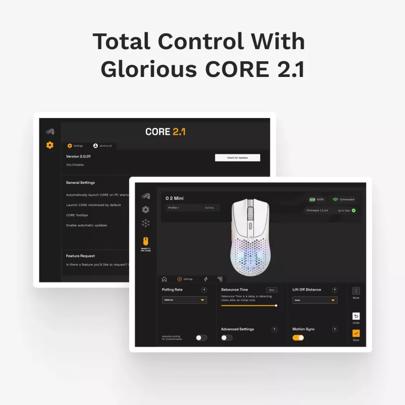 Glorious Gaming Glorious Model O 2 Mini Wireless - Mattweiß