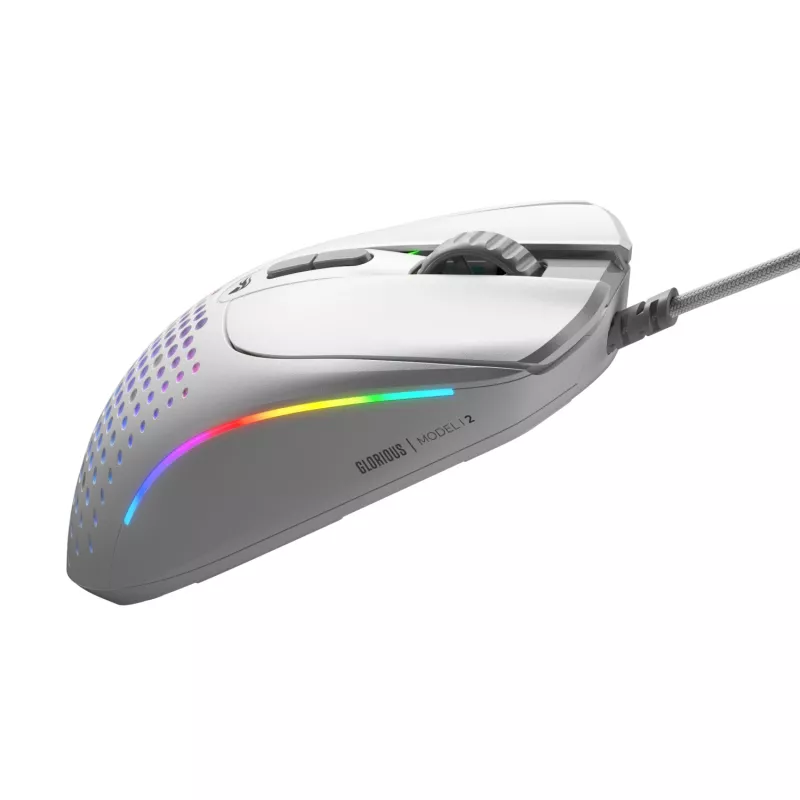 Glorious Gaming Glorious Model I2 Wired – Weiß, Rechtshänder, Optisch, USB Typ-A, 26000 DPI, Weiß