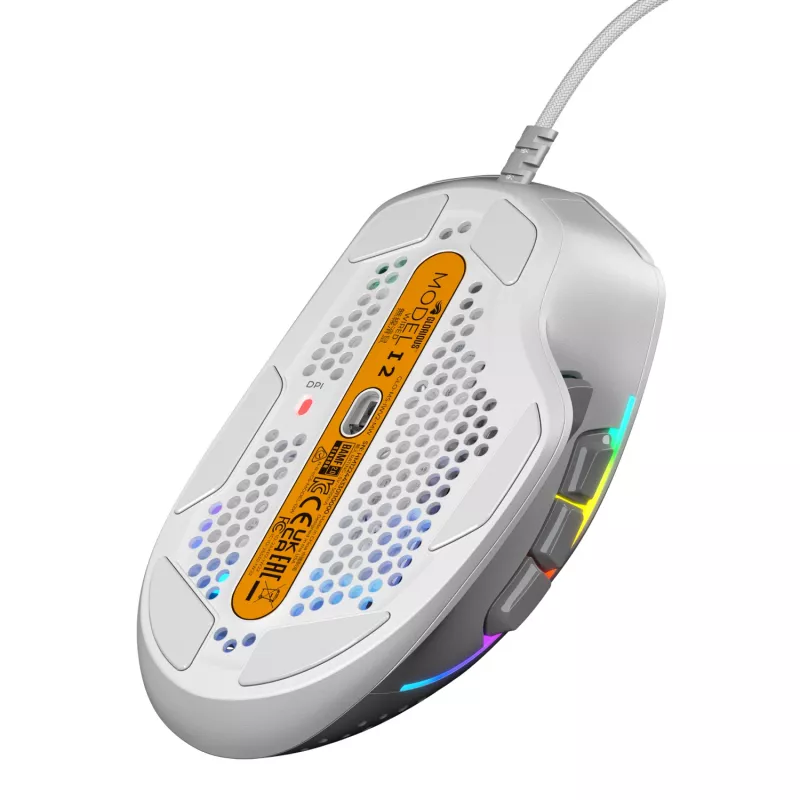 Glorious Gaming Glorious Model I2 Wired – Weiß, Rechtshänder, Optisch, USB Typ-A, 26000 DPI, Weiß