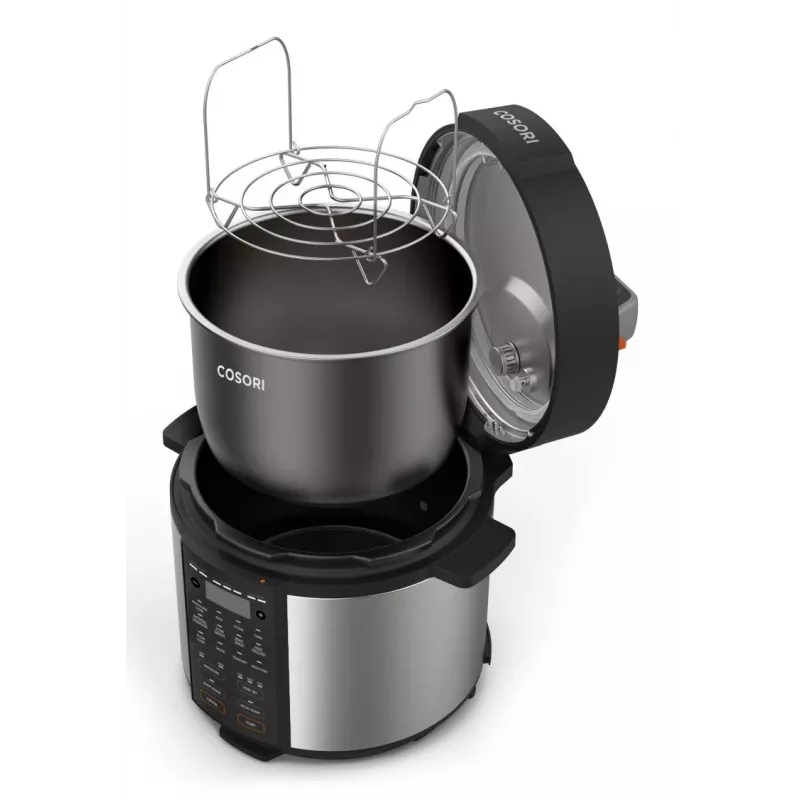 Cosori CMC-CO601-SEU elektrischer Schnellkochtopf 5,7 L Schwarz, Edelstahl 1100 W