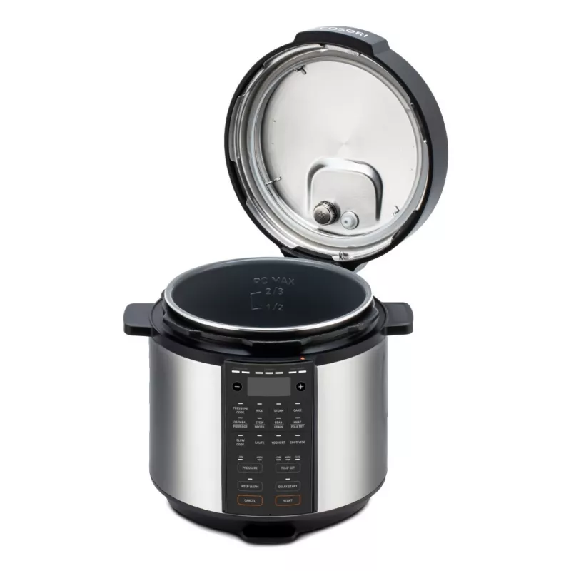 Cosori CMC-CO601-SEU elektrischer Schnellkochtopf 5,7 L Schwarz, Edelstahl 1100 W