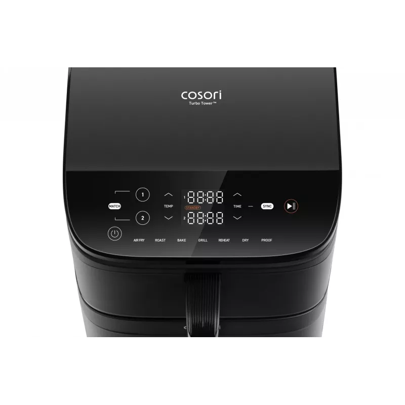 Cosori Turbo Tower Double 10,8 L Standgerät 2630 W Heißluftfritteuse Schwarz