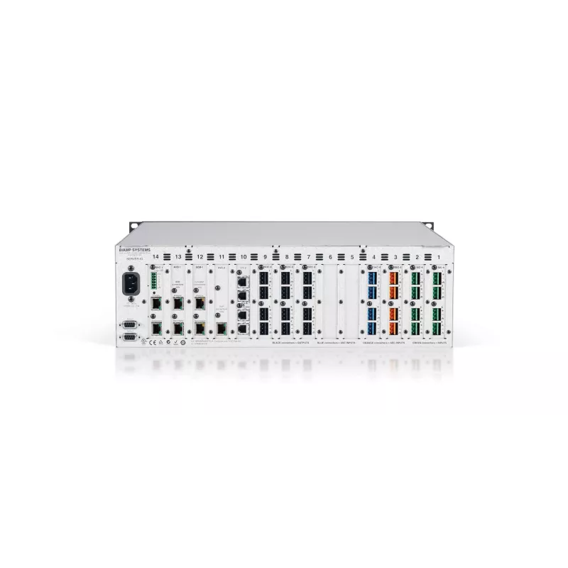 Biamp Tesira SERVER-IO AVB, 8000 Ω, 200 Ω, Schwarz, Metallisch, Rot, 3U, OLED, 20–20000 Hz