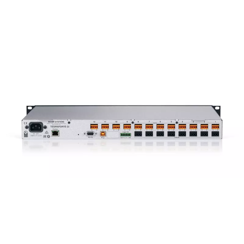 Biamp Tesira FORTÉ CI, 8000 Ω, 207 Ω, Schwarz, Metallisch, 1U, OLED, 20 - 20000 Hz
