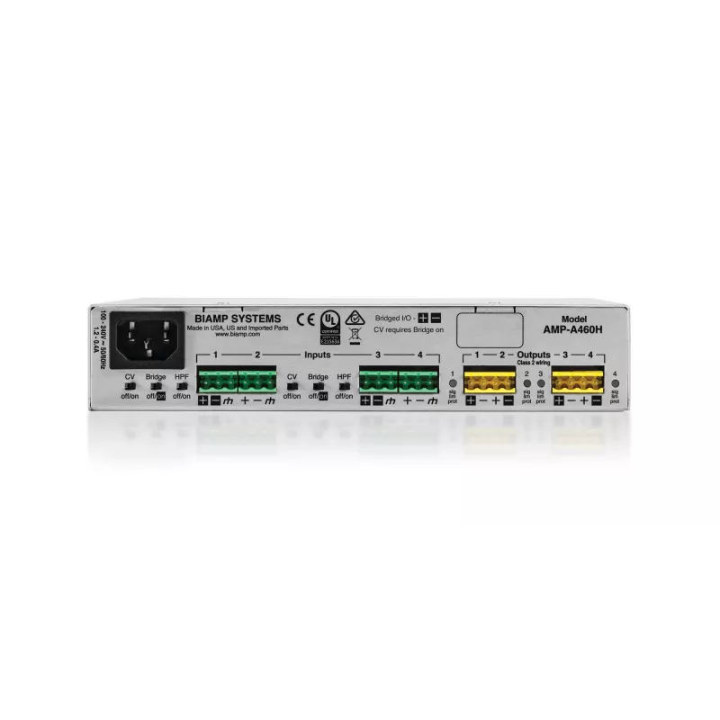 Biamp AMP-A460H 4.0 Kanäle Heimbereich Edelstahl