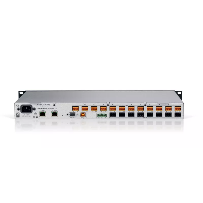Biamp Tesira FORTÉ DAN CI, 8000 Ω, 207 Ω, Schwarz, Metallisch, 1U, OLED, 20 - 20000 Hz