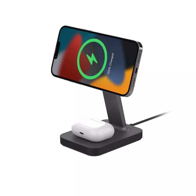 mophie UNV WRLS-snap+ stand & pad-Schwarz-ROC-EU, Indoor, AC, Kabelloses Laden, Schwarz