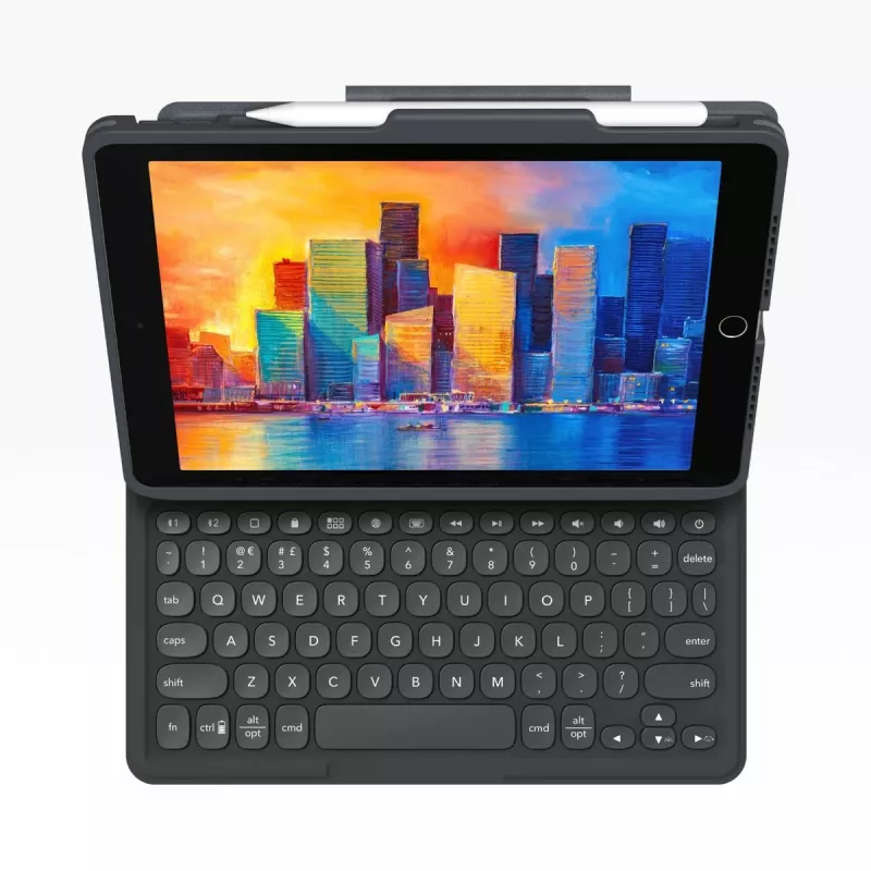 ZAGG Pro Keys für iPad 10,9 Zoll (A16 & 10. Gen) Deutsch, AZERTY, Deutsch, Apple, iPad 10,9 Zoll (A16 & 10. Gen), Schwarz, Polycarbonat (PC), Gummi