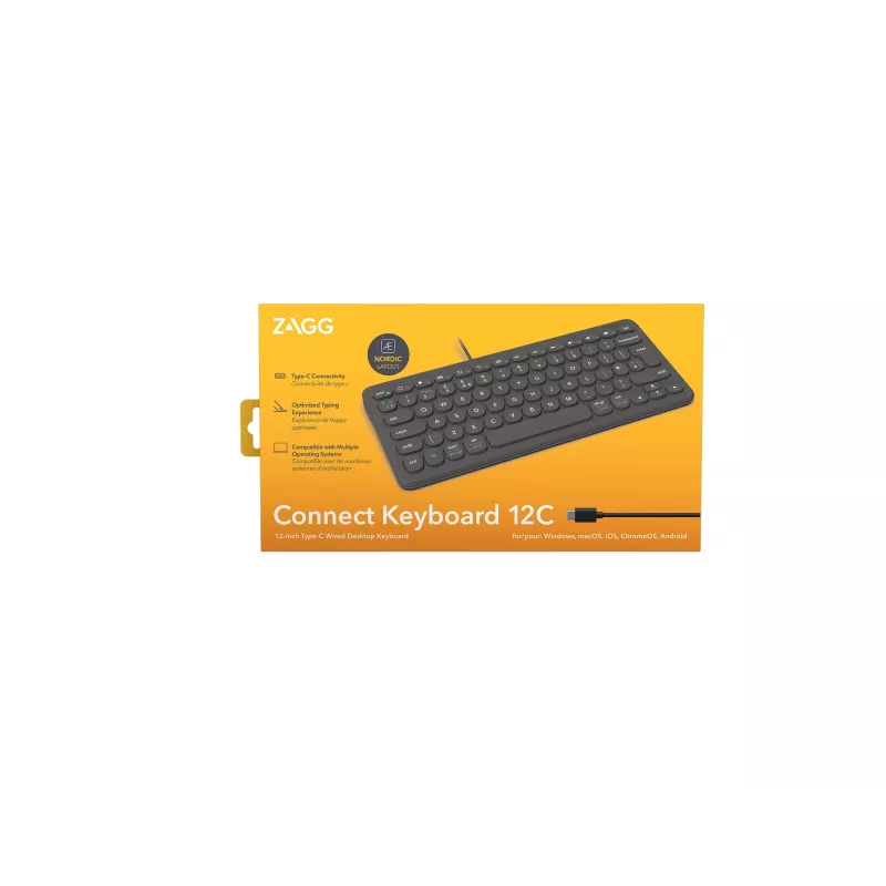 ZAGG Connect 12C Tastatur Universal USB QWERTY Nordic Schwarz