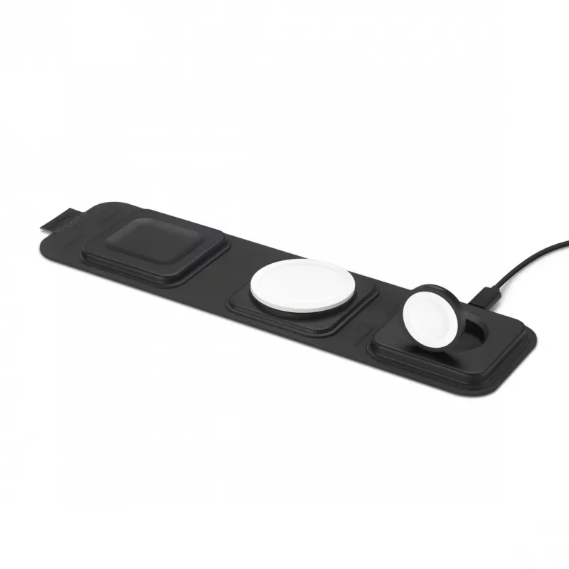 mophie 3-in-1 Reiseladegerät mit MagSafe (2023), Innenbereich, USB, Kabelloses Laden, Schwarz