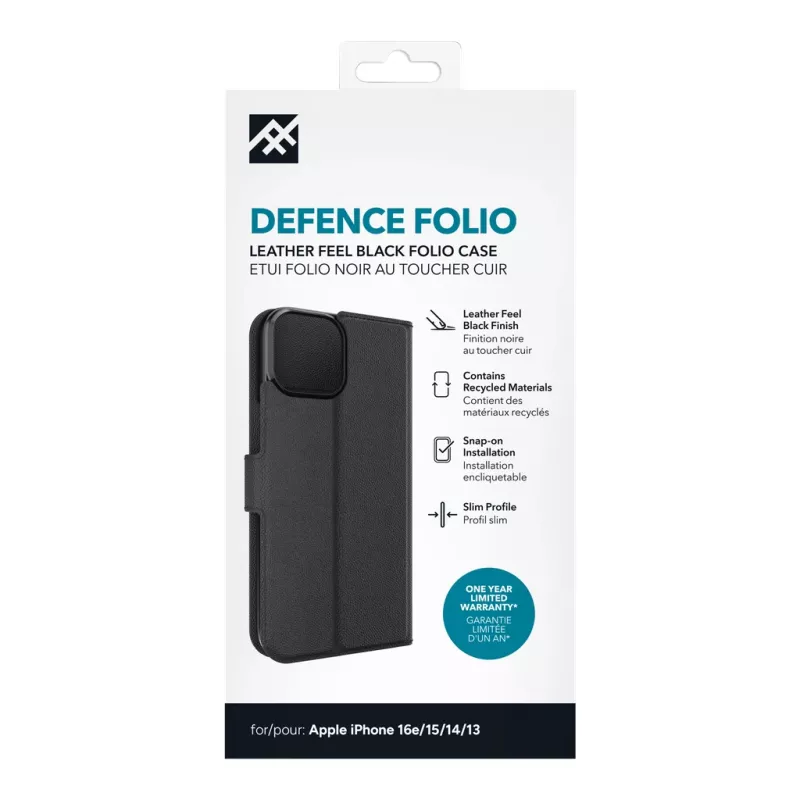 IFROGZ Defence Folio Handyhülle 15,5 cm (6,1 Zoll) Schwarz