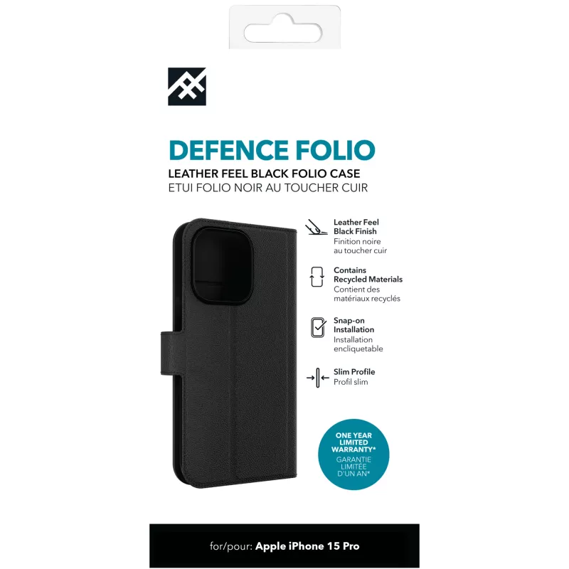 IFROGZ Defence Folio Handyhülle 15,5 cm (6,1 Zoll) Schwarz