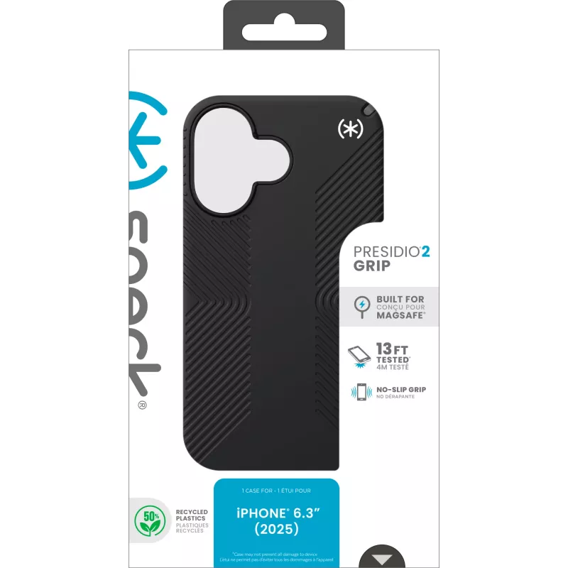 Speck Presidio2 Grip + MS Apple iPhone 17 Schwarz – mit Microban