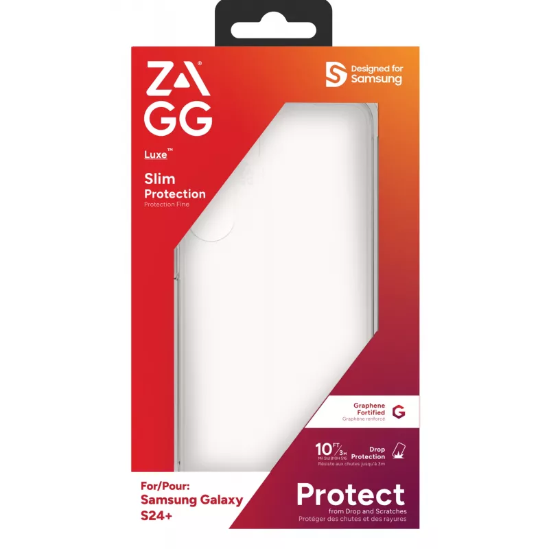 ZAGG Luxe Hülle Galaxy S24+ Transparent, Abdeckung, Samsung, Galaxy S24+, 17 cm (6.7 inch), Transparent