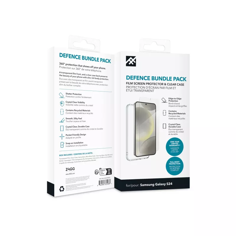 IFROGZ Defence Bundle Packung Handyhülle 15,8 cm (6,2 Zoll) Cover Transparent