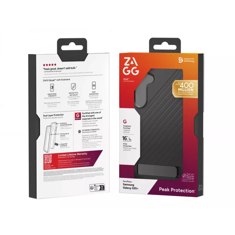 ZAGG Denali KS Samsung Galaxy S25+ Schwarz, Cover, Samsung, Galaxy S25+, 17 cm (6.7 Zoll), Schwarz