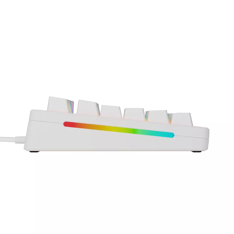 Glorious Gaming GMMK 3 HE 75% Prebuilt Wired White - FR, Kabelgebunden, USB, Mechanisch, AZERTY, RGB LED, Weiß