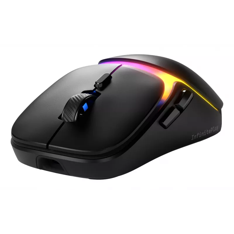 Glorious Gaming Model O3 Wireless Gaming-Maus – InfinitePlay austauschbares Akkusystem, 8k Polling, optische Schalter mit 130 Millionen Klicks, ultraleicht mit 66 g, optischer 30K-DPI-Sensor, RGB – Schwarz