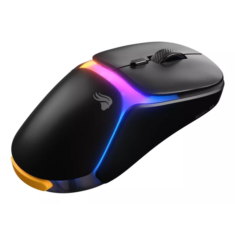 Glorious Gaming Model O3 Wireless Gaming-Maus – InfinitePlay austauschbares Akkusystem, 8k Polling, optische Schalter mit 130 Millionen Klicks, ultraleicht mit 66 g, optischer 30K-DPI-Sensor, RGB – Schwarz