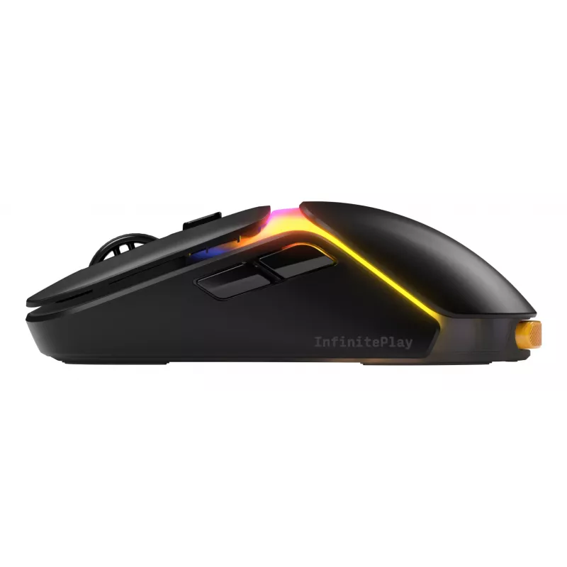 Glorious Gaming Model O3 Wireless Gaming-Maus – InfinitePlay austauschbares Akkusystem, 8k Polling, optische Schalter mit 130 Millionen Klicks, ultraleicht mit 66 g, optischer 30K-DPI-Sensor, RGB – Schwarz