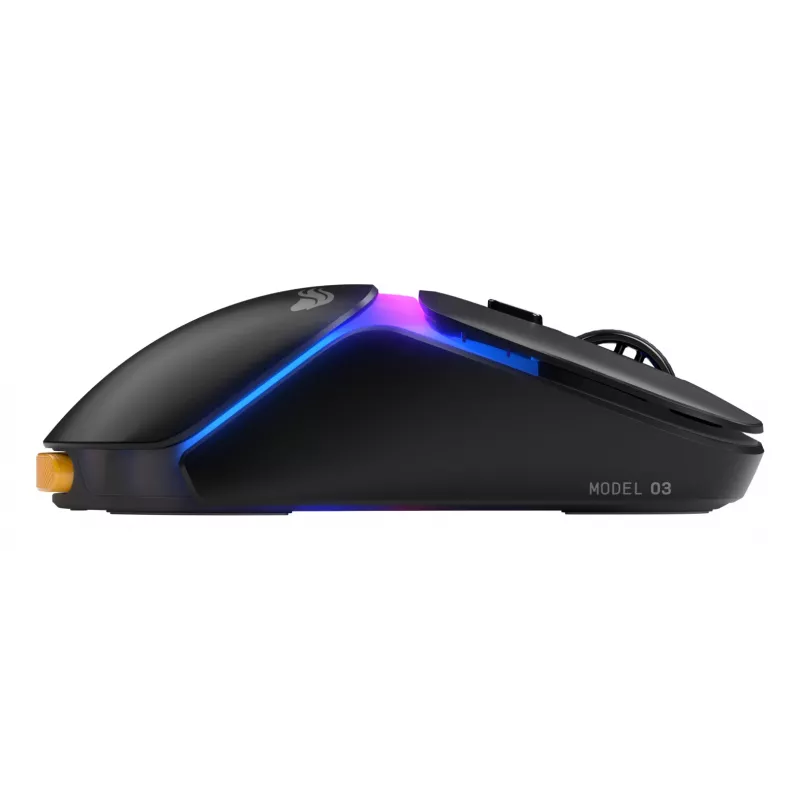 Glorious Gaming Model O3 Wireless Gaming-Maus – InfinitePlay austauschbares Akkusystem, 8k Polling, optische Schalter mit 130 Millionen Klicks, ultraleicht mit 66 g, optischer 30K-DPI-Sensor, RGB – Schwarz
