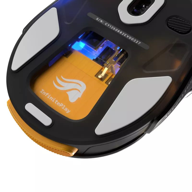 Glorious Gaming Model O3 Wireless Gaming-Maus – InfinitePlay austauschbares Akkusystem, 8k Polling, optische Schalter mit 130 Millionen Klicks, ultraleicht mit 66 g, optischer 30K-DPI-Sensor, RGB – Schwarz