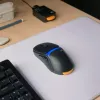Glorious Gaming Model O3 Wireless Gaming-Maus – InfinitePlay austauschbares Akkusystem, 8k Polling, optische Schalter mit 130 Millionen Klicks, ultraleicht mit 66 g, optischer 30K-DPI-Sensor, RGB – Schwarz