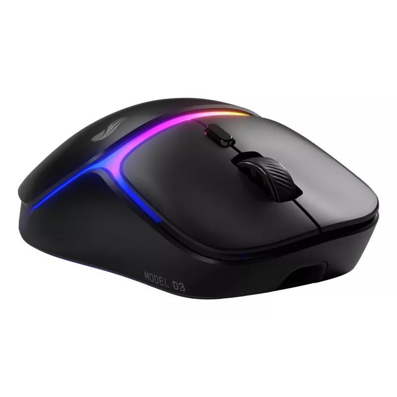 Glorious Gaming Model D3 Wireless Gaming-Maus – InfinitePlay Wechselakku-System, 8k Polling, optische Schalter mit 130M Klicks, ultraleicht 69g, optischer 30K-DPI-Sensor, RGB – Schwarz