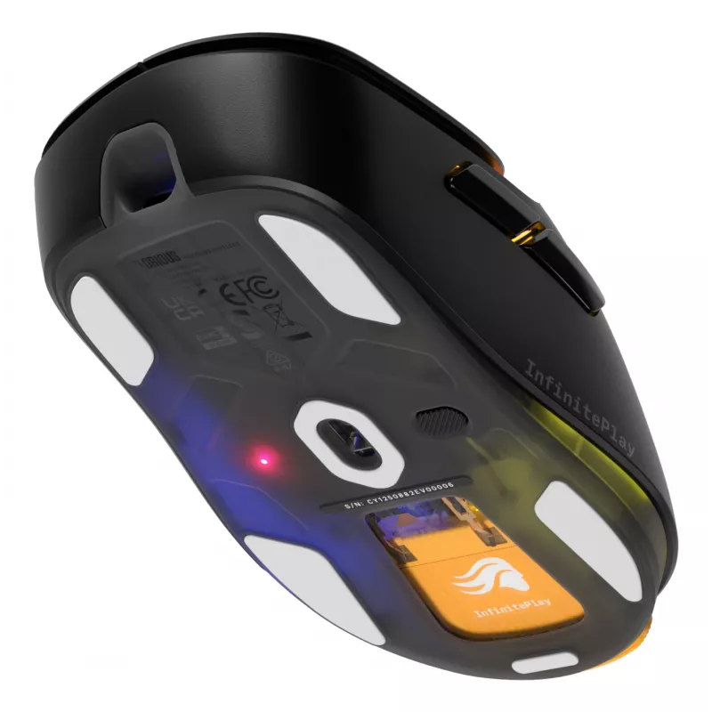 Glorious Gaming Model D3 Wireless Gaming-Maus – InfinitePlay Wechselakku-System, 8k Polling, optische Schalter mit 130M Klicks, ultraleicht 69g, optischer 30K-DPI-Sensor, RGB – Schwarz