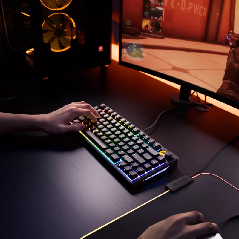 Glorious Gaming GMBK 75% Tastatur USB QWERTY US-Englisch Schwarz