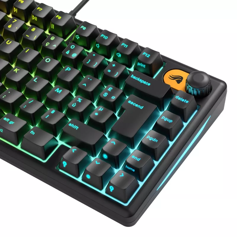 Glorious Gaming GMBK 75% Tastatur USB AZERTY Französisch Schwarz