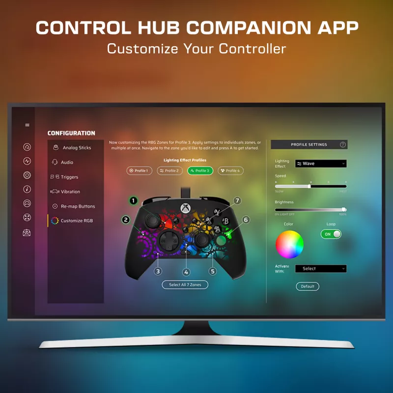 Gamepad Turtle Beach Afterglow Ignite Wired RGB Steuergerät anpassbare RGB-Beleuchtung neu belegbare Tasten