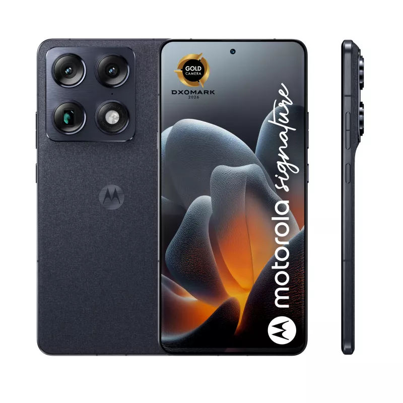 Smartphone Motorola Signature 8 Gen 5, 6,78″ OLED 2780×1264, 16 GB RAM, 512 GB, 50+50 MP, Dual SIM, Android 16, 5200 mAh, Dunkelblau