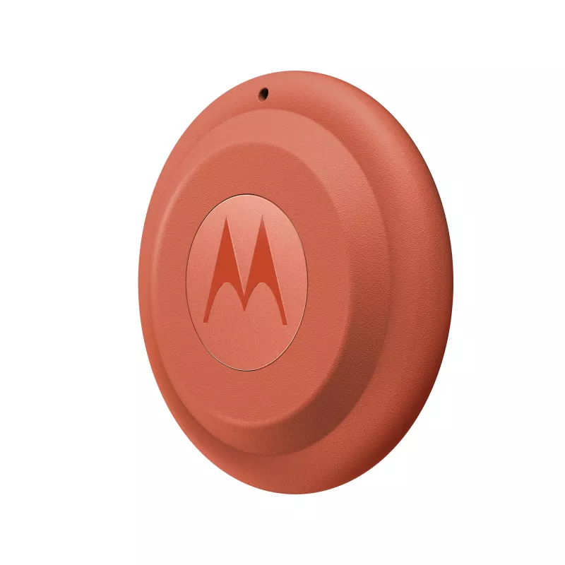 Finder Motorola moto tag 2 — universeller Tracker, orange, CR2032-Batterie, bis zu 14400 h, 7,4 g, Ø 31,9 mm, 8 mm