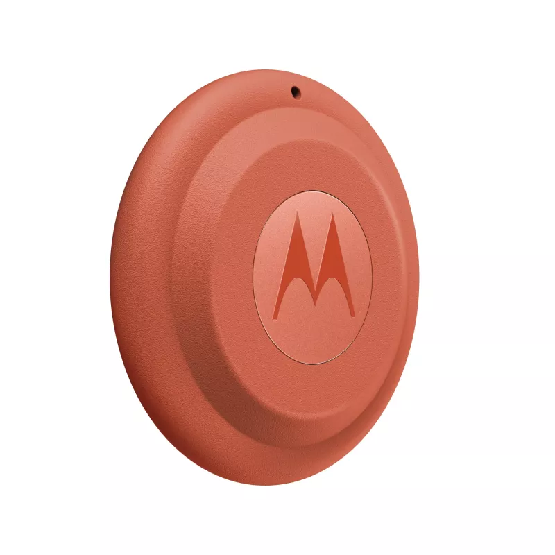 Finder Motorola moto tag 2 — universeller Tracker, orange, CR2032-Batterie, bis zu 14400 h, 7,4 g, Ø 31,9 mm, 8 mm