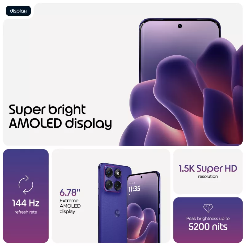 Motorola edge 70 fusion 17,2 cm (6,78 Zoll) Dual-SIM Android 16.0 5G USB Type-C 12 GB 256 GB 7000 mAh Violett