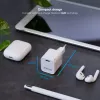 TooQ GAN USB-C/PD Wandladegerät 30W, Weiß, Innenbereich, AC, Weiß