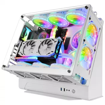 Mars Gaming MCB Weiß PC-Gaming-ATX-XL-Gehäuse Custom Premium Edition Modulare Zweikammerstruktur