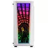 Mars Gaming MC-ART Weiß ATX Gaming-PC-Gehäuse doppelt bemaltes gehärtetes Glas ARGB 12 Modi 120-mm-Lüfter