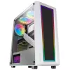 Mars Gaming MC-ART Weiß ATX Gaming-PC-Gehäuse doppelt bemaltes gehärtetes Glas ARGB 12 Modi 120-mm-Lüfter
