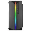 Mars Gaming MC-S1 Schwarz Kompaktes Micro-ATX Gaming-PC-Gehäuse ARGB-Beleuchtung 12 Modi FRGB-Lüfter Komplettes Seitenfenster